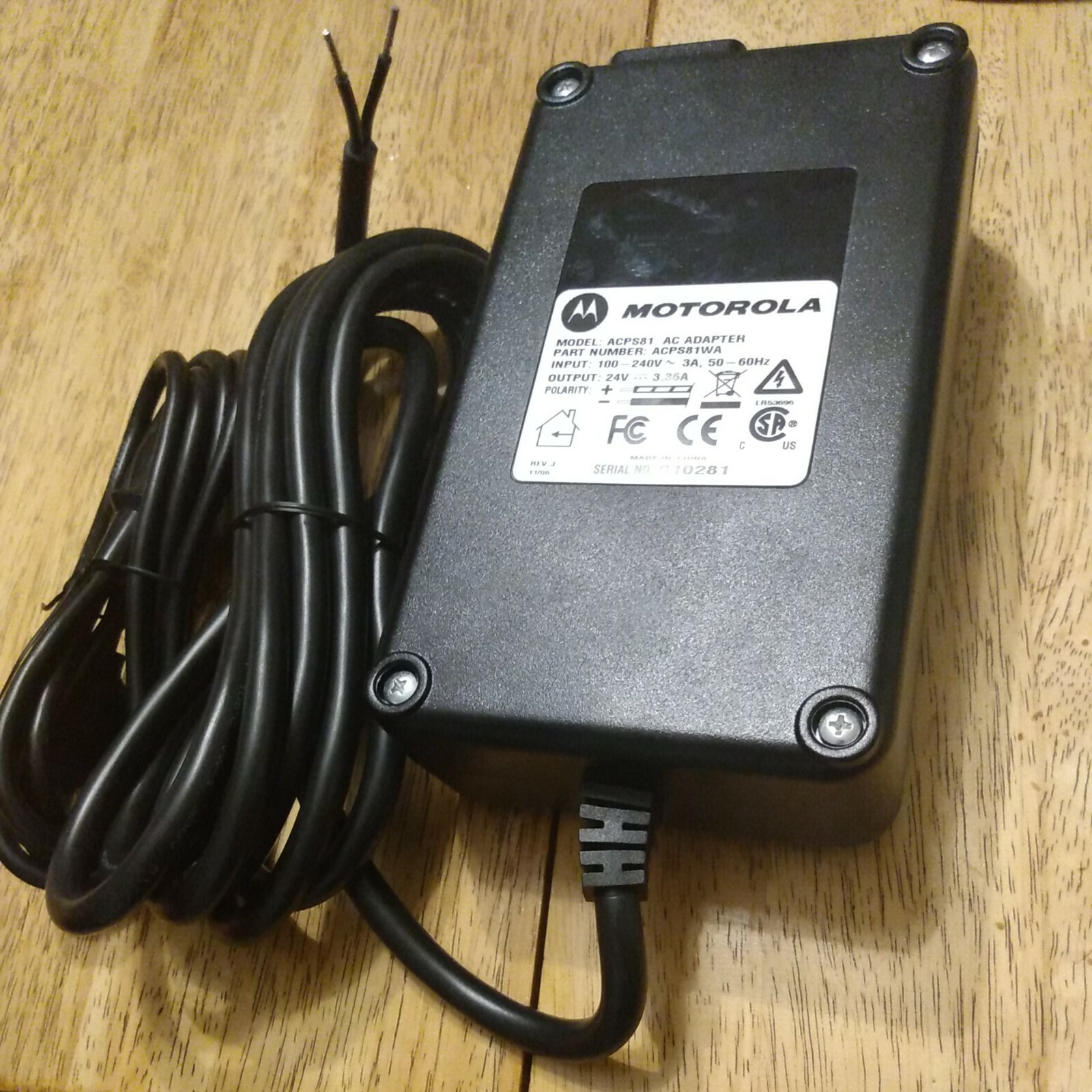 Motorola ACPS81 AC Adapter Untested