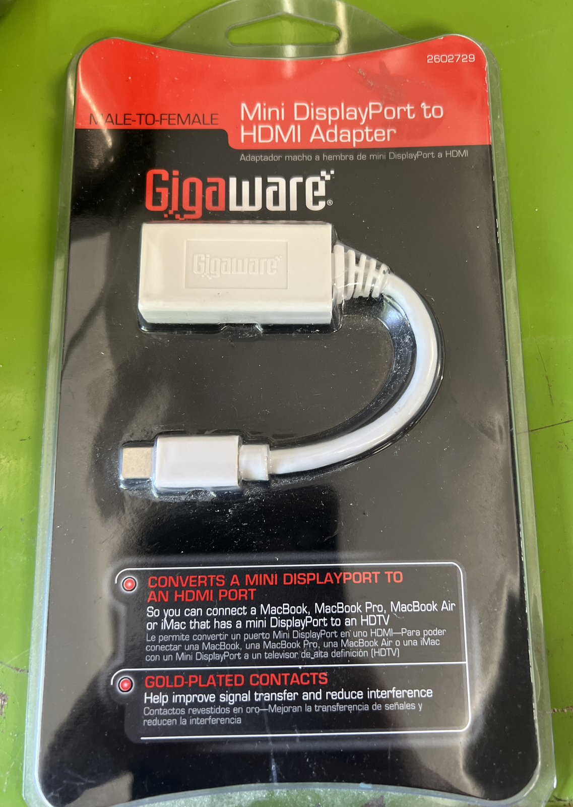 NEW GigaWare Mini Display Port to HDMI Adapter 2602729