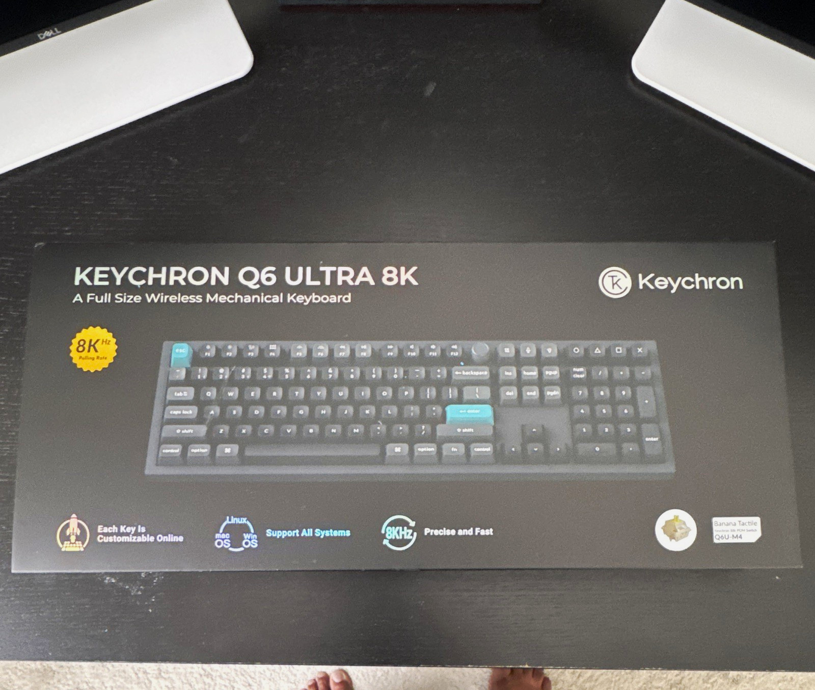 Keychron Q6 Ultra 8K Full Size Wireless Mechanical Keyboard QWERTY EN Q6U-M4