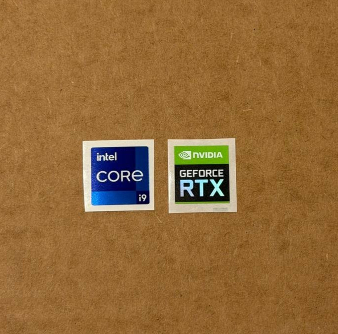 Intel Core i9 11 12 Gen & Nvidia RTX Sticker Label  Decal