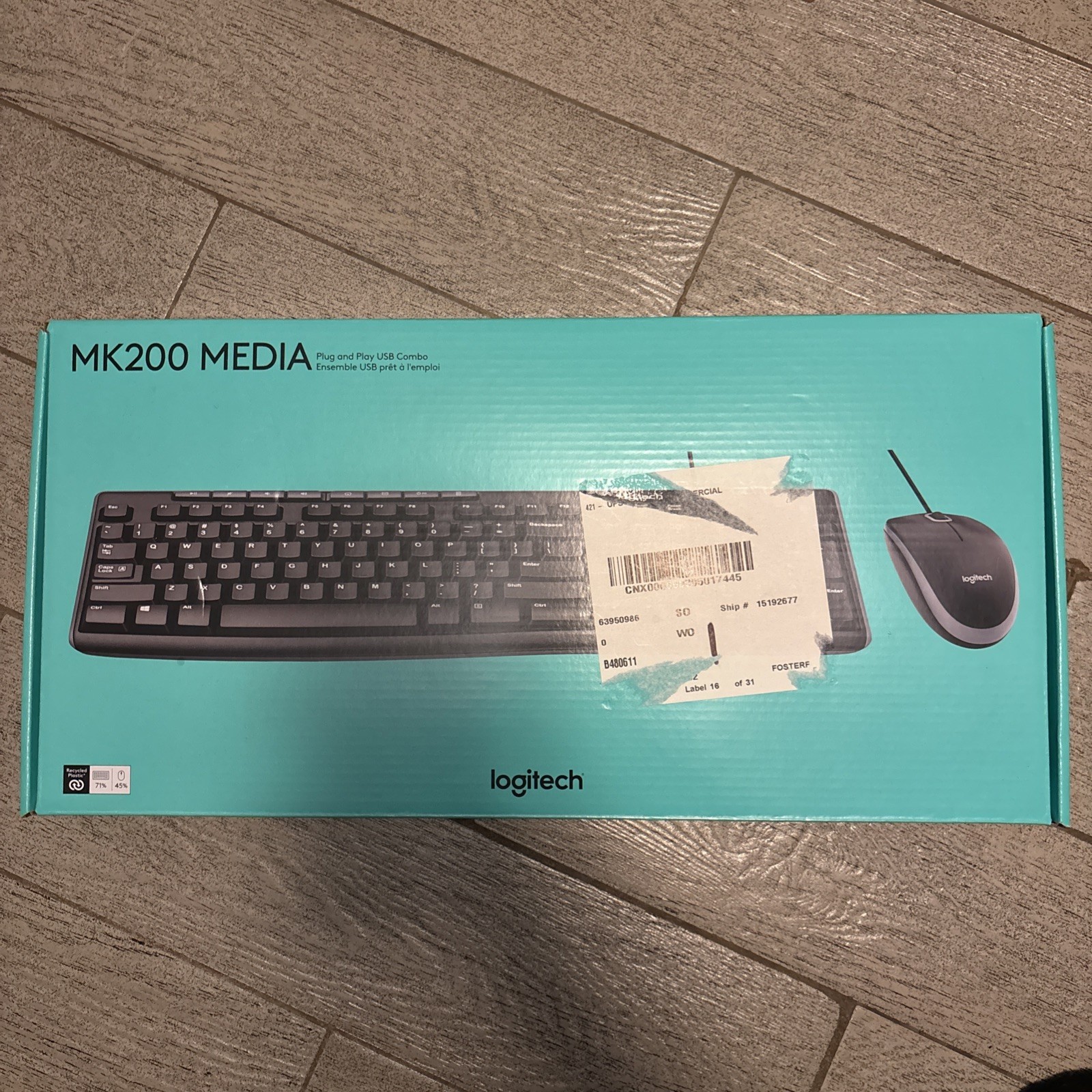 Logitech MK200 USB Wired Multimedia Keyboard and Mouse Combo