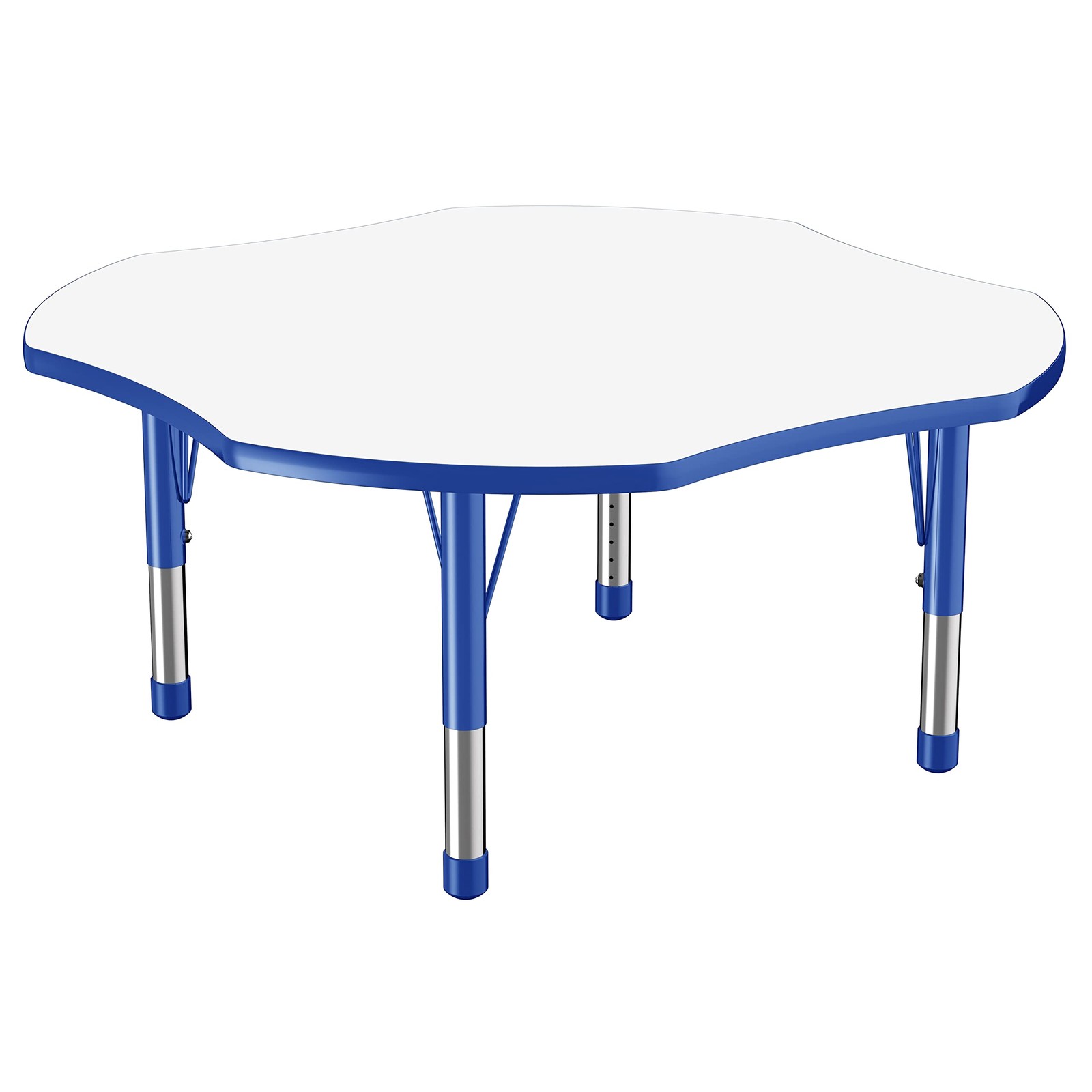 Dry Erase Table 48 x Clover Chunky Legs Blue FDP 10235-DEBL w Chunky