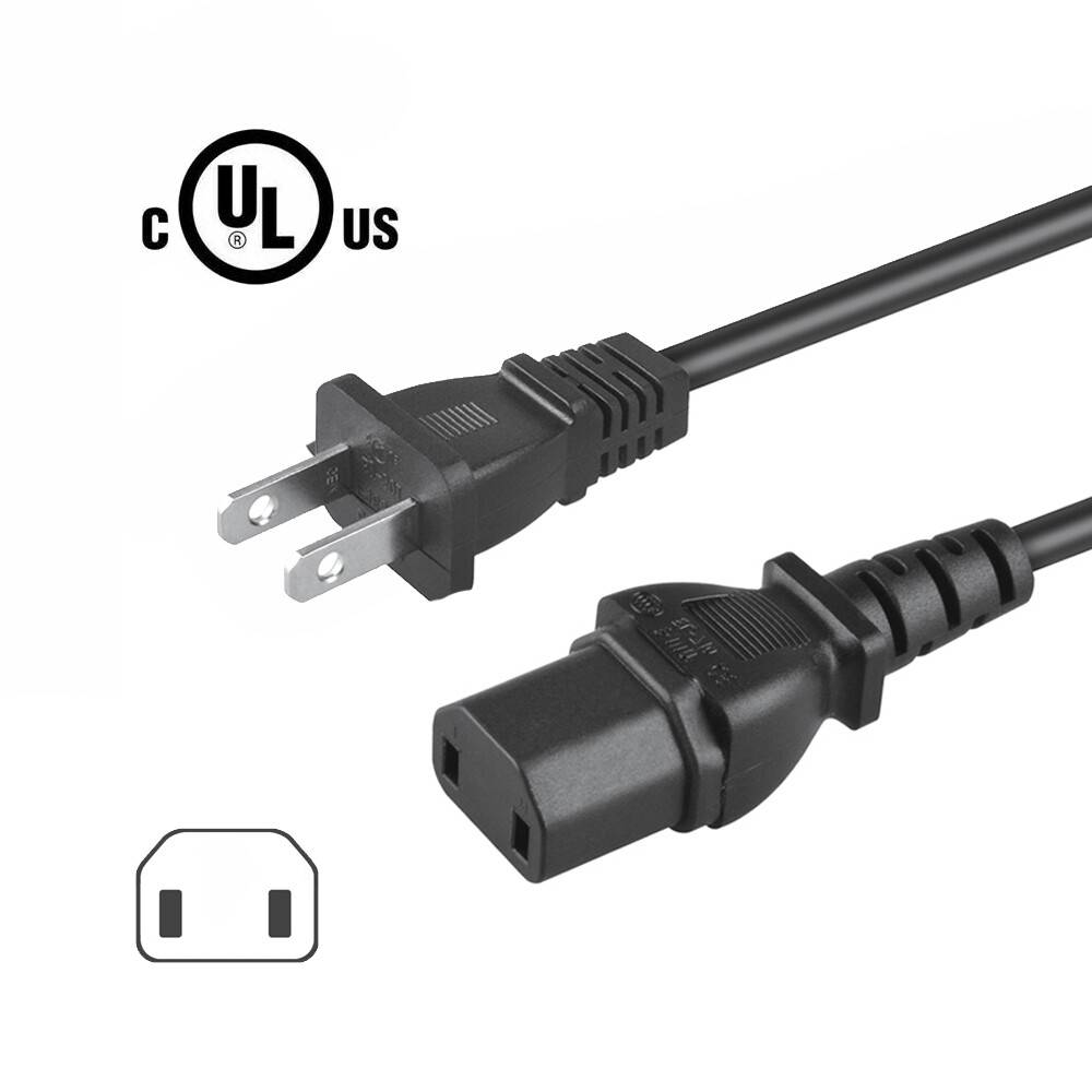 2 Prong AC Power Cord Cable For Sony PS4 Pro PlayStation 4 Pro Xbox One US Plug