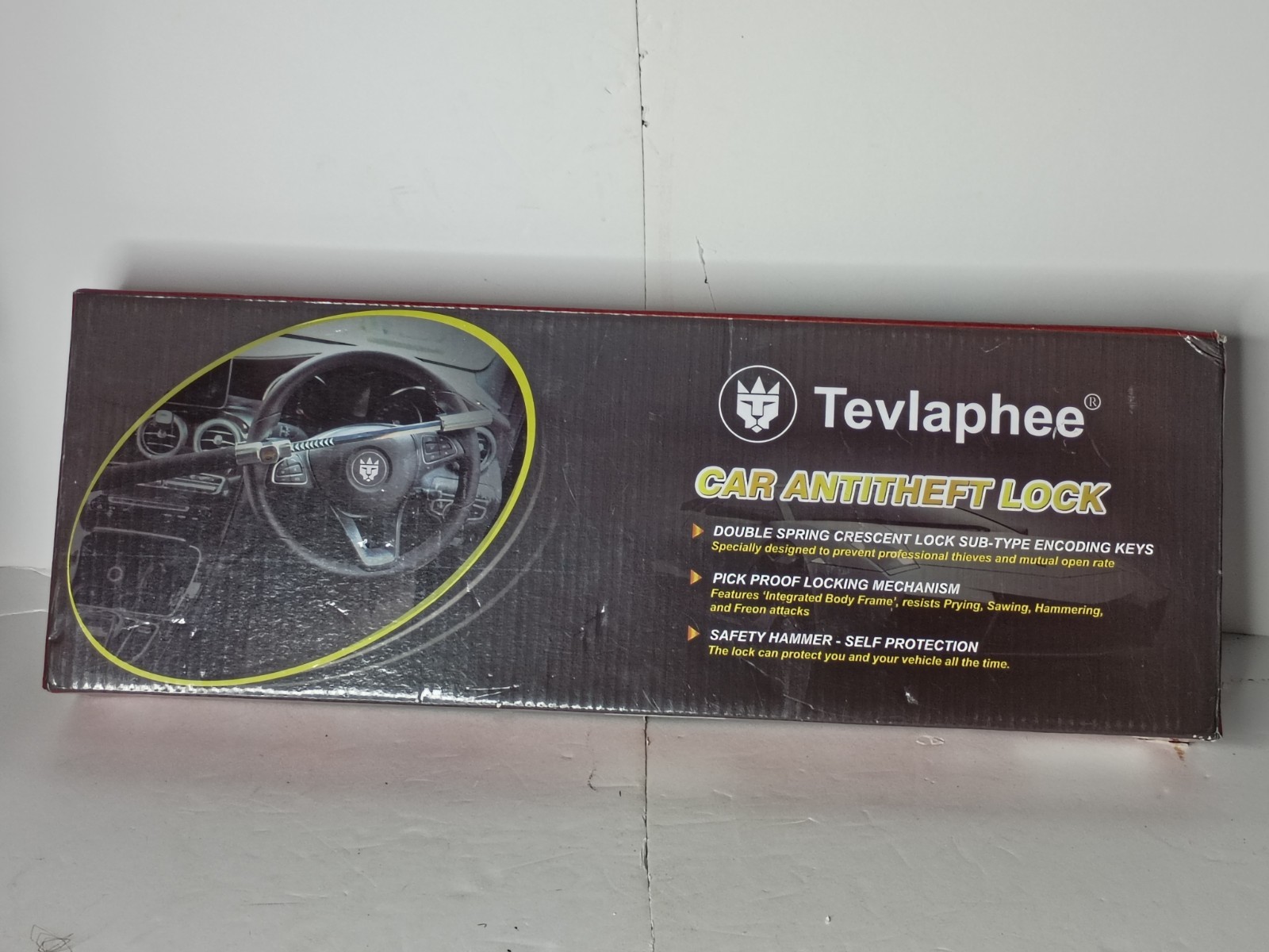 Tevlaphee Steering Wheel Lock Anti Theft Car Device Universal