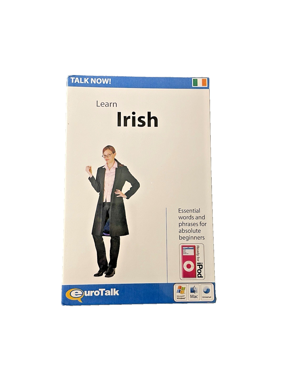 Talk Now Learn Irish Book and CD-ROM For Absoute Begineers Language Learning