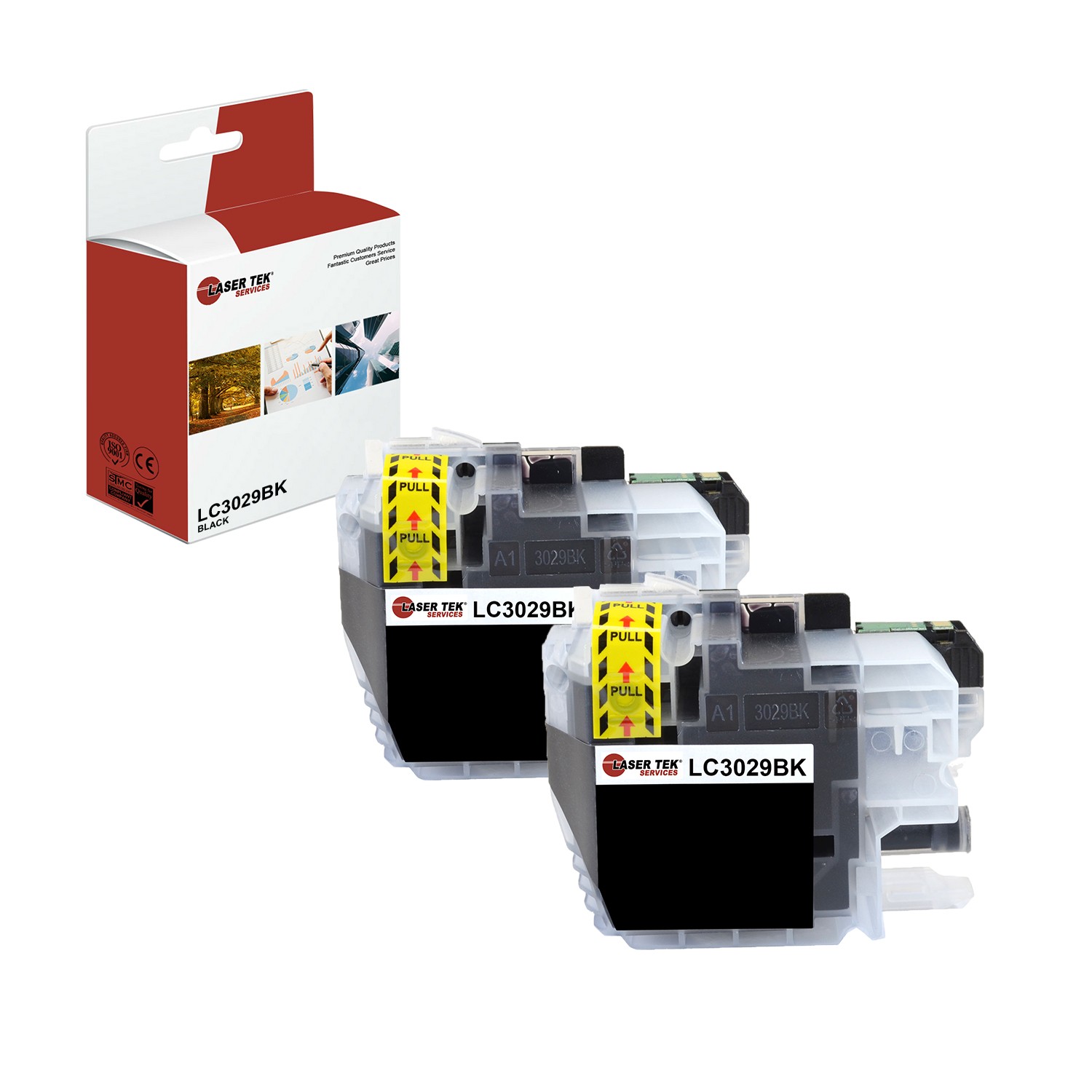 2Pk LTS LC-3029 Black HY Compatible for Brother MFCJ5830DW Ink Cartridge