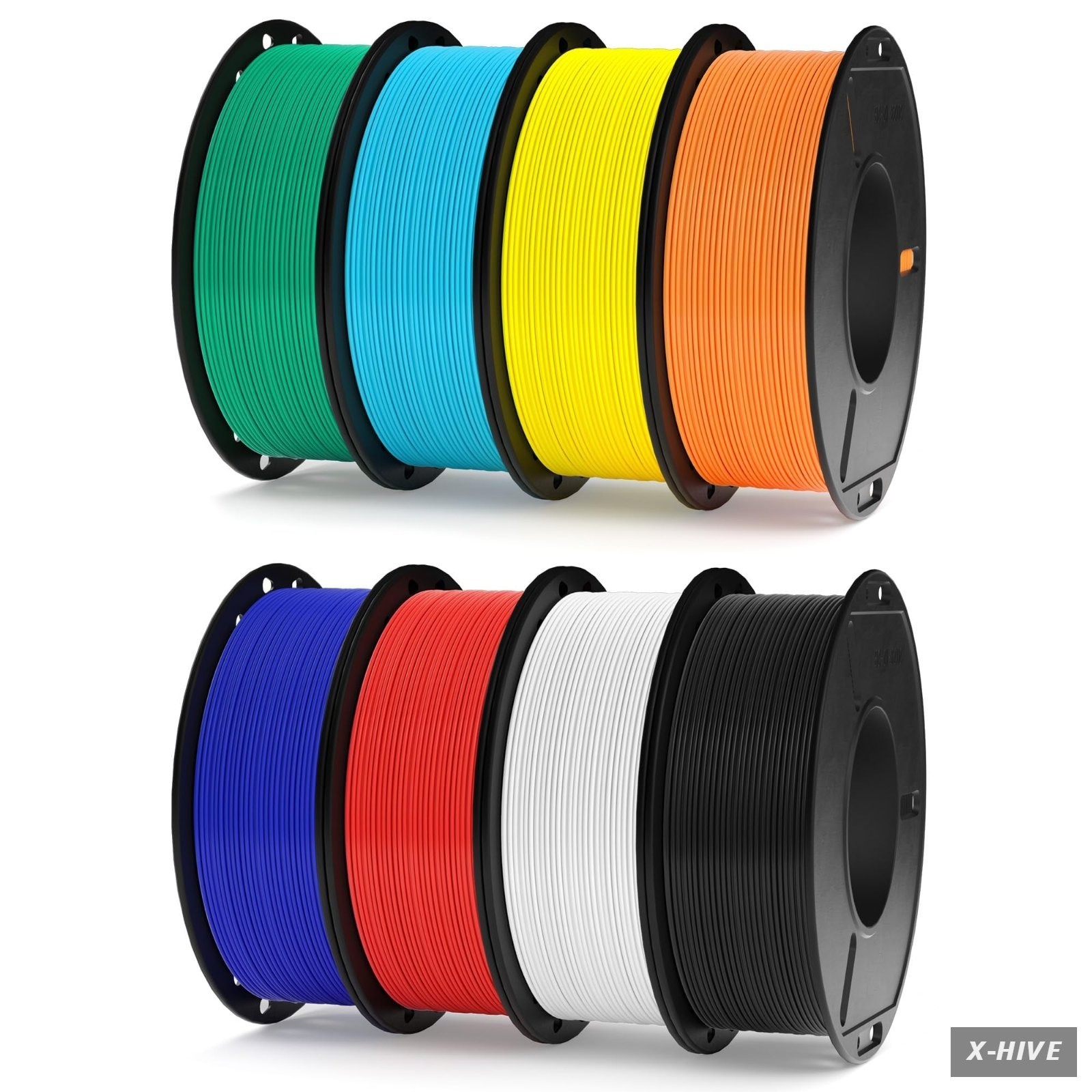 250g PLA Plus Filament Bundle 1.75mm Multicolor 3D Printer Filaments 8 Pack
