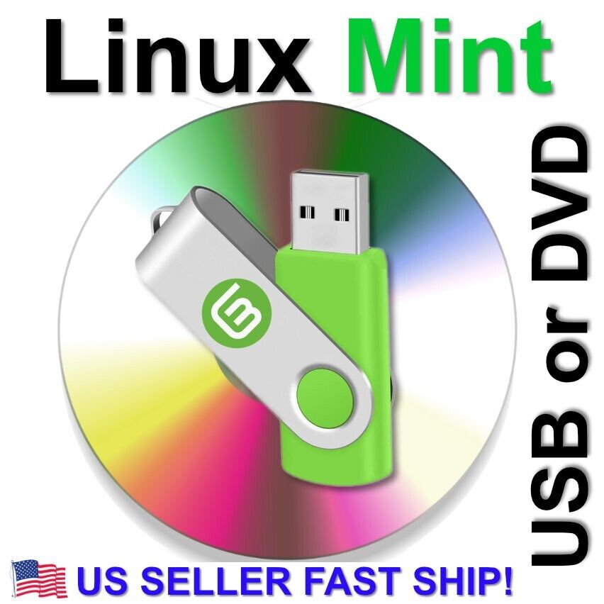 Linux Mint Latest 21.3 Cinnamon 64bit Version BOOTABLE/LIVE DVD-or-USB FREESHIP