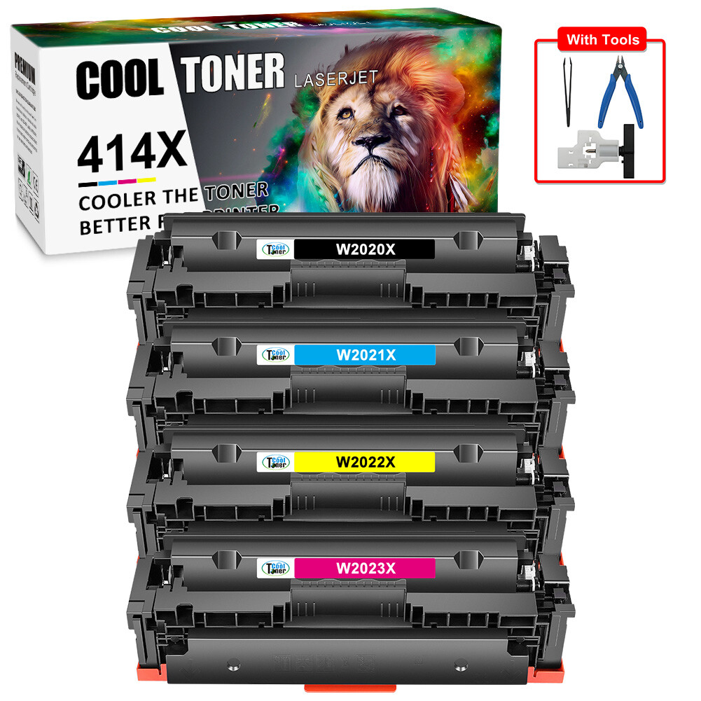 4x W2020X (No Chip) Toner Compatible with HP 414X MFP M479dw M479dn M454 Printer