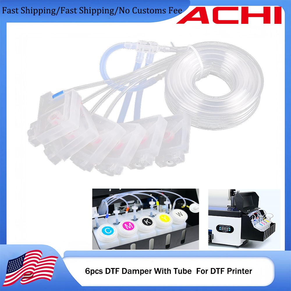 1 Set DTF Ink Dampers Ink Bag with Tube for A3 1390/1800 DTF T-shirt Printer