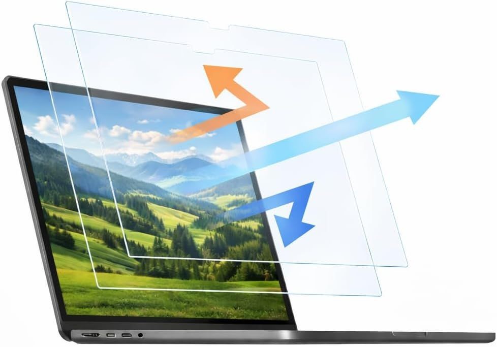 2 Pcs Blue Light Screen Protector for MacBook Air 13.6" Laptop Anti-Glare