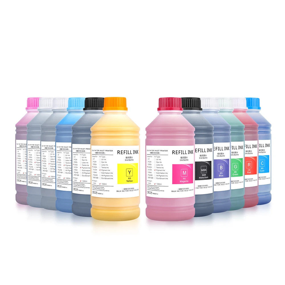 1000ML 12 Colors PFI 1700 Cartridge Pigment Ink for Canon 2000 4000 6100 Printer