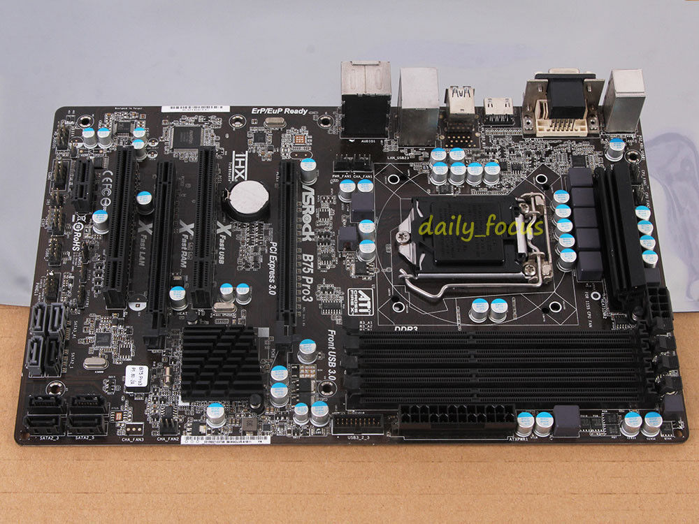 Original ASRock B75 Pro3 Intel B75 LGA 1155 Motherboard ATX DDR3