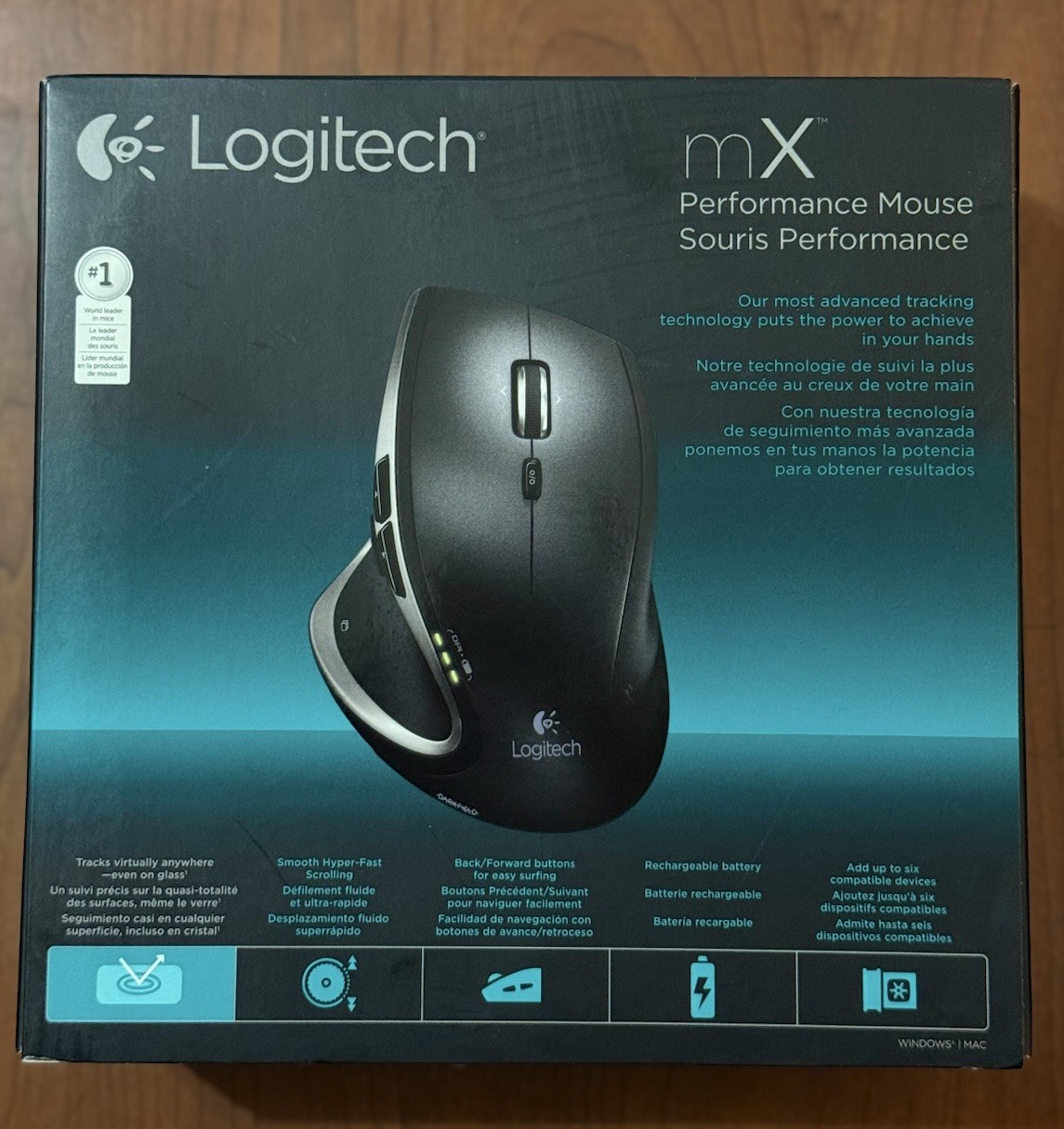 Logitech Performance MX  Darkfield Wireless Right-Hand Mouse 910-004321