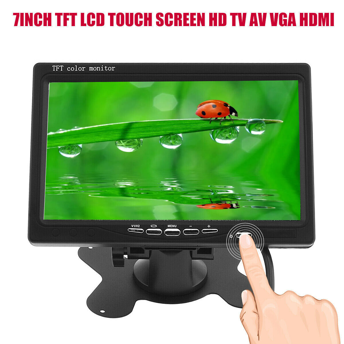 7\'\' TFT LCD Color Car Rear View Monitor Screen HDMI AV VGA Headrest Auto Monitor