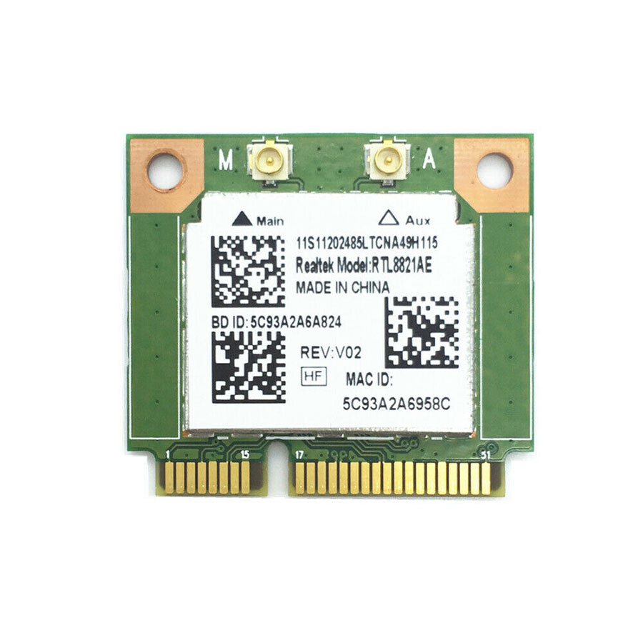 Realtek RTL8821AE Wifi Network Card Bluetooth 4.0 802.11ac 2.4/5.0GHz 433Mbps