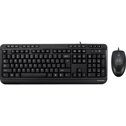 Adesso Antimicrobial Multimedia Desktop Keyboard and Mouse Combo