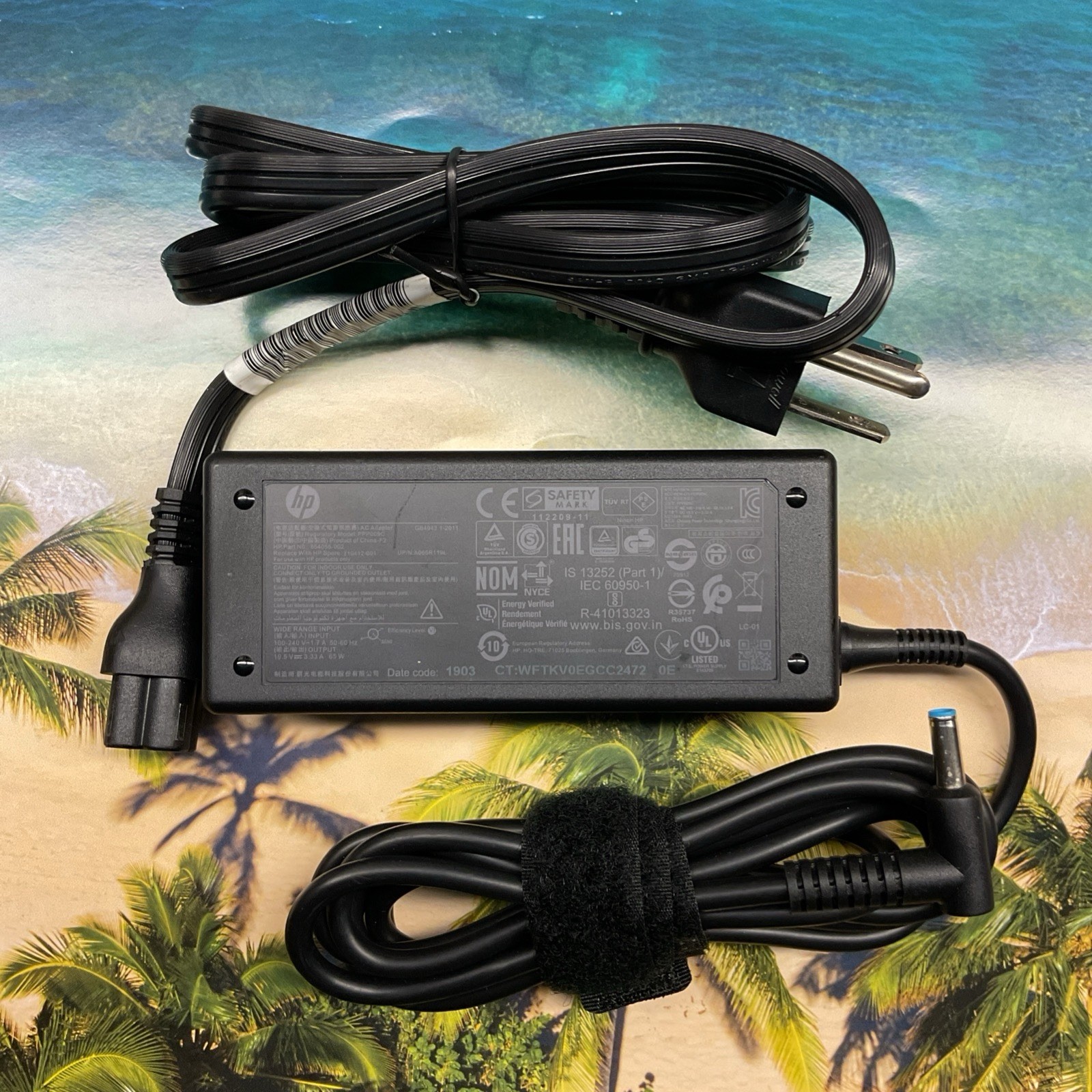 LOT OF 5 GENUINE HP 65W AC Adapter Charger PPP009C/ TPN-LA16 (4.5mm Blue tip)