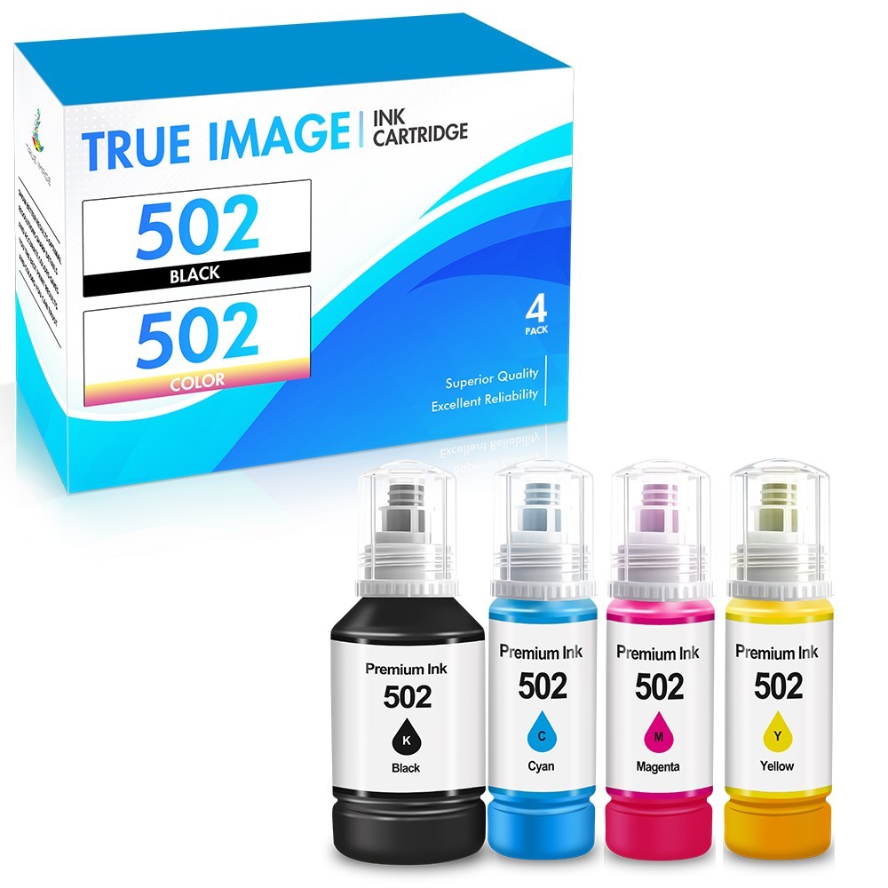 Compatible With Epson 502 Ink EcoTank ET-2850 ET-3830 ET-2988 ET-2760 ET3760 4PK