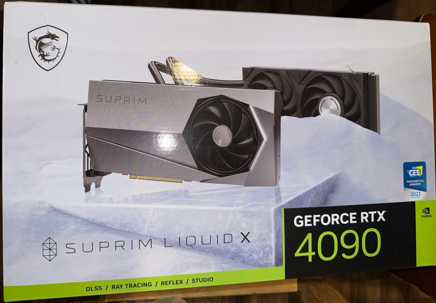 (For Parts) MSI RTX 4090 GAMING Suprim Liquid X GPU No Core & VRAM With Box