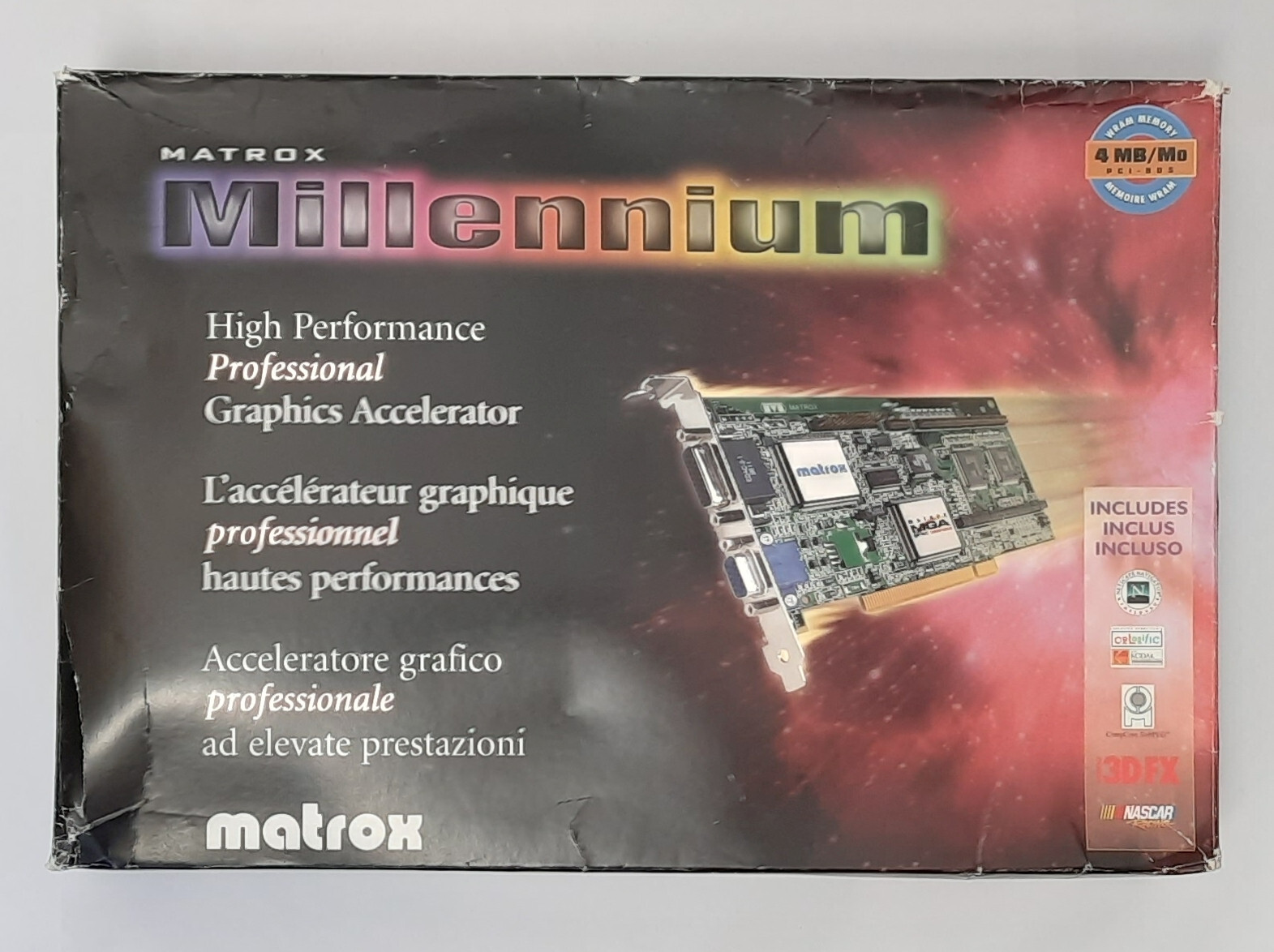Matrox Millennium PCI Graphics Card (MGA-2064W, MIL/4I, 4MB, Retro, Original Box, 1997)