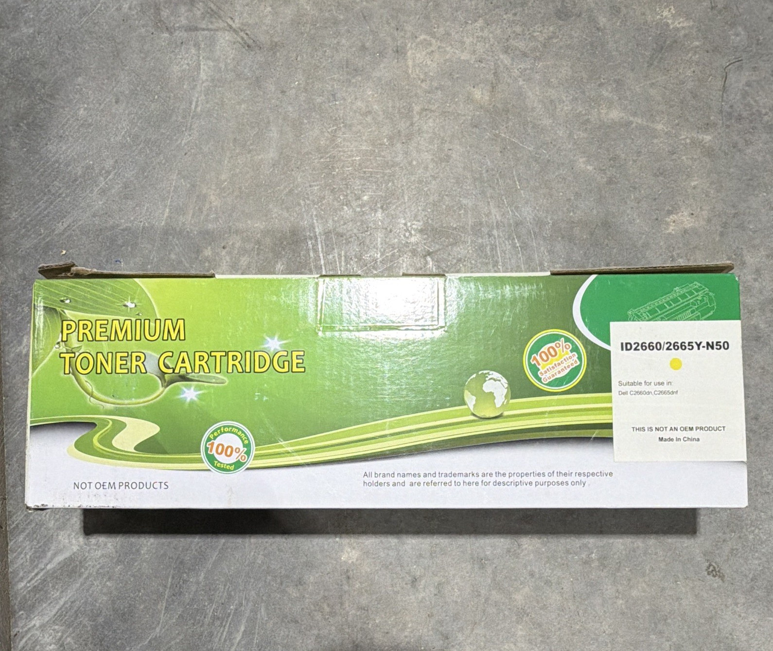 Premium Compatible Yellow Laser Toner ID2660/2665Y for Dell C2660dn C2665dnf