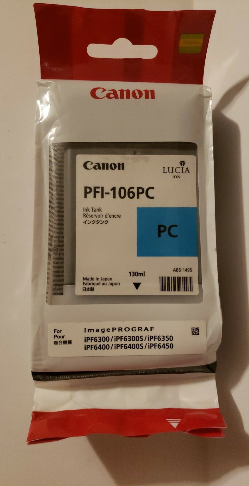 Genuine Canon PFI-106PC Photo Cyan  Ink Tank 6625B001(AA) IPF6300 IPF6400