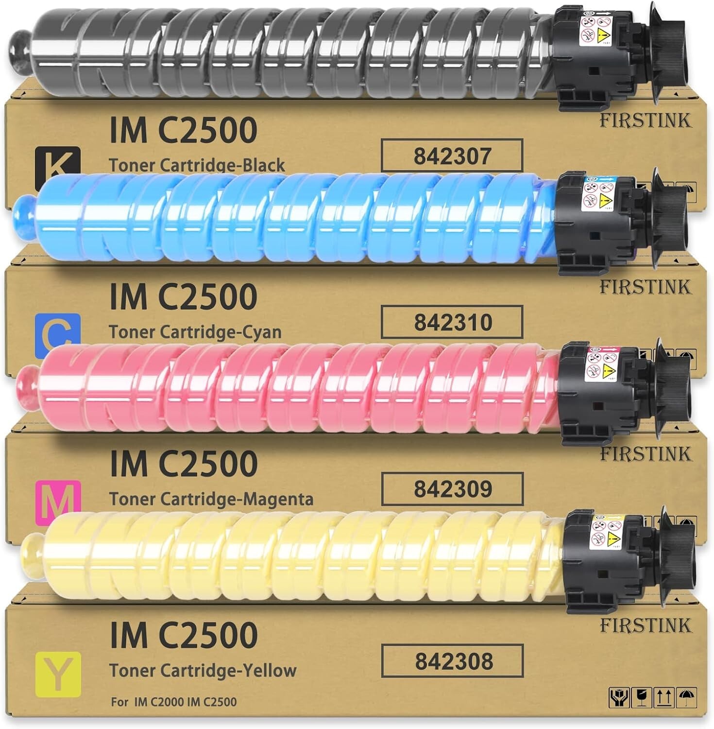 Compatible w Ricoh IM C2500H,IM C2000 CMYK Toner Set 842307,842308,842309,842310
