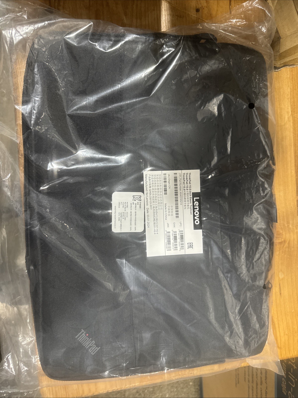 Lenovo Laptop Carrying Case for 15.6" Notebook 4X40Y95214