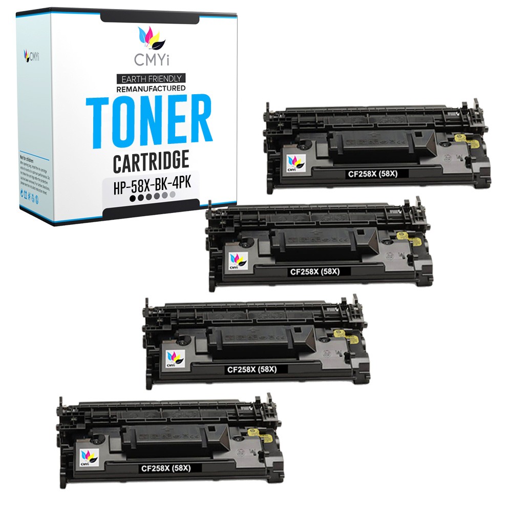 4X CMYi Replacement 58X Printer Toner Cartridges for HP LaserJet Pro MFP M428dw