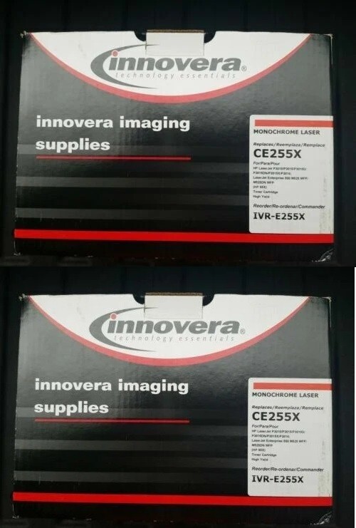 2 New Genuine Innovera Brand 55X Toner Cartridges Compatible to HP CE255X