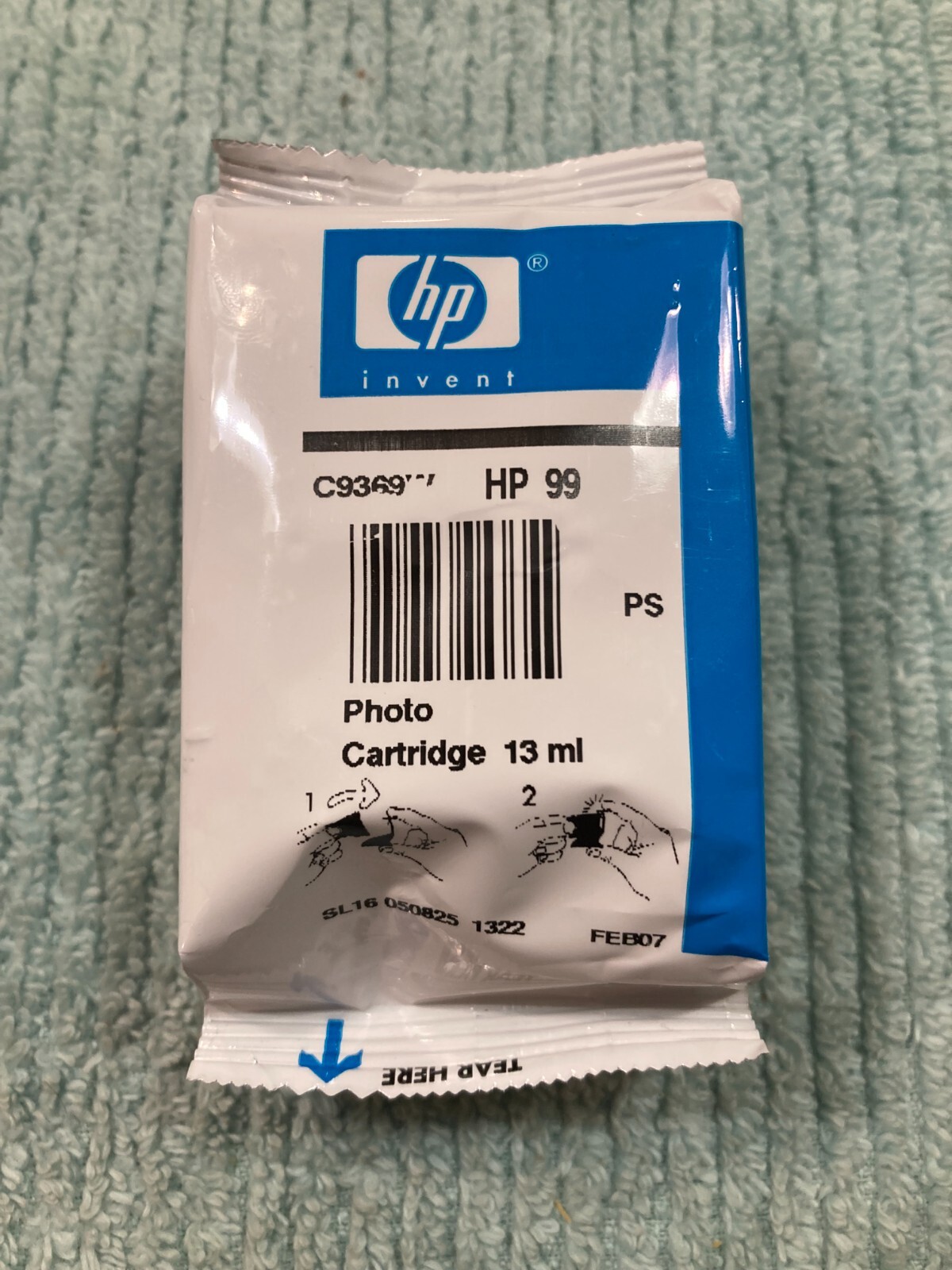 NEW Original HP Invent 99 Photo Ink Cartridge C9369WN - No Box.  Exp. Feb 2007