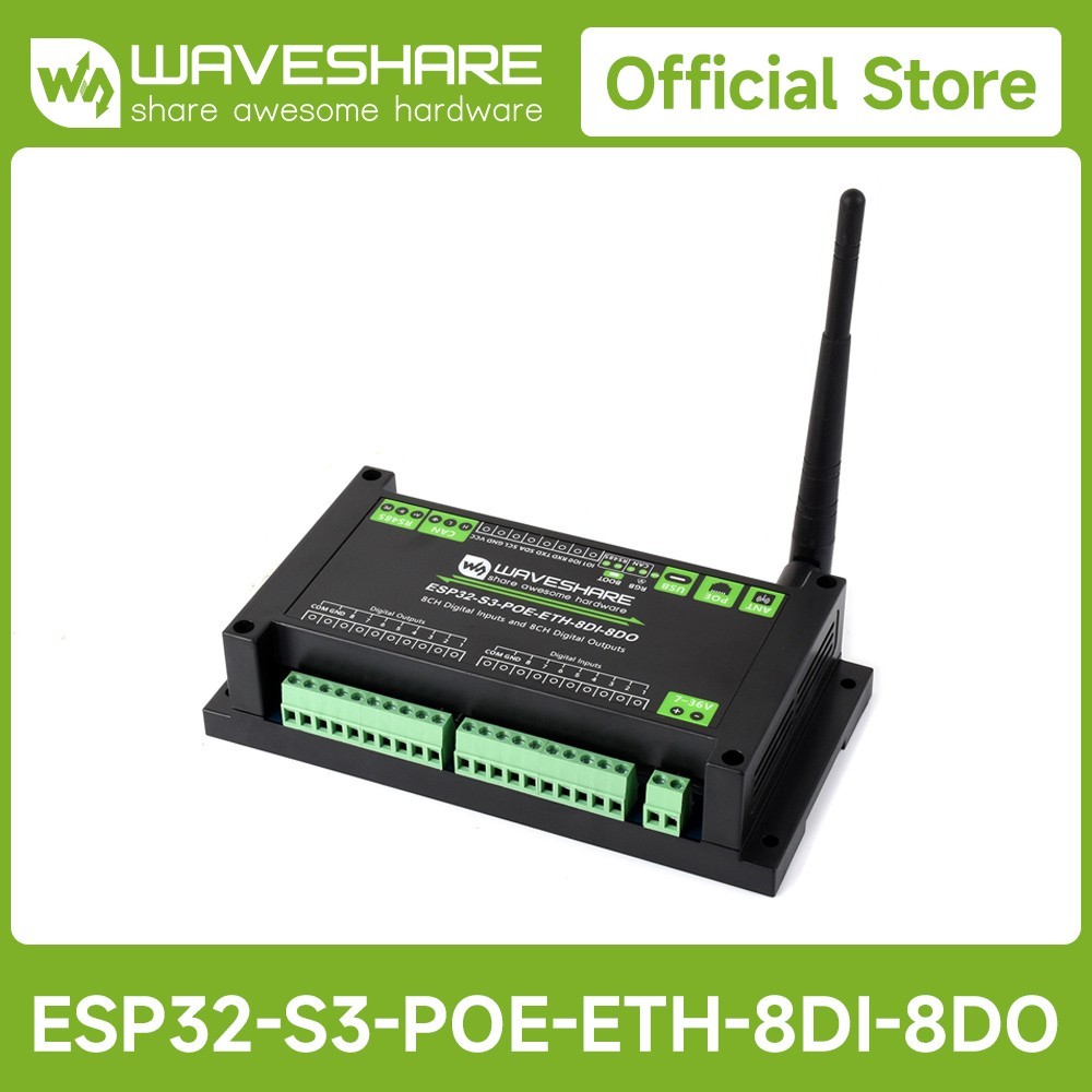Waveshare Industrial ESP32-S3 Control Board With 8-Channel Digital Input Output