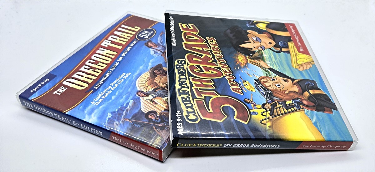 Oregon Trail 5th Edition + Cluefinders 5th Grade Adventure PC Software Age 9-11+