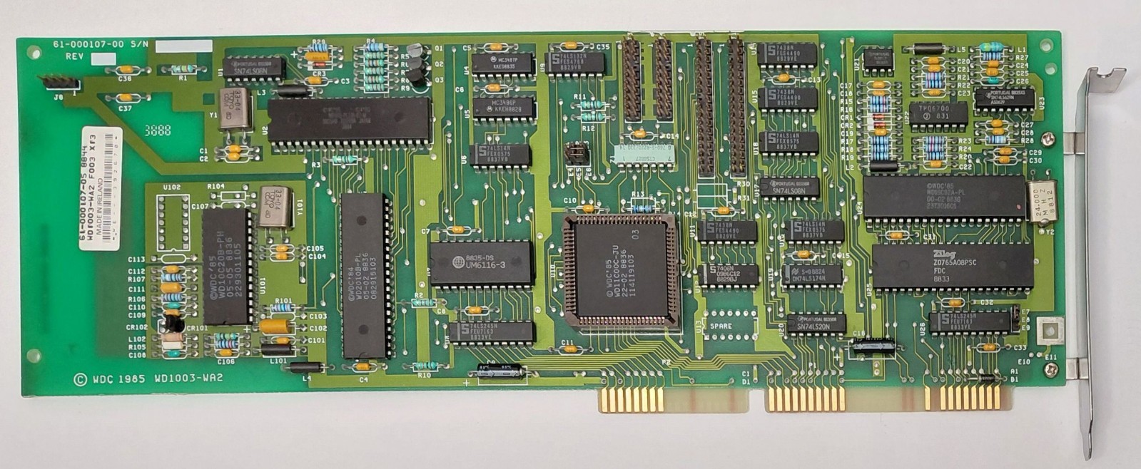 Western Digital WD1003-WA2 ISA MFM Floppy Controller (Retro, 1988)
