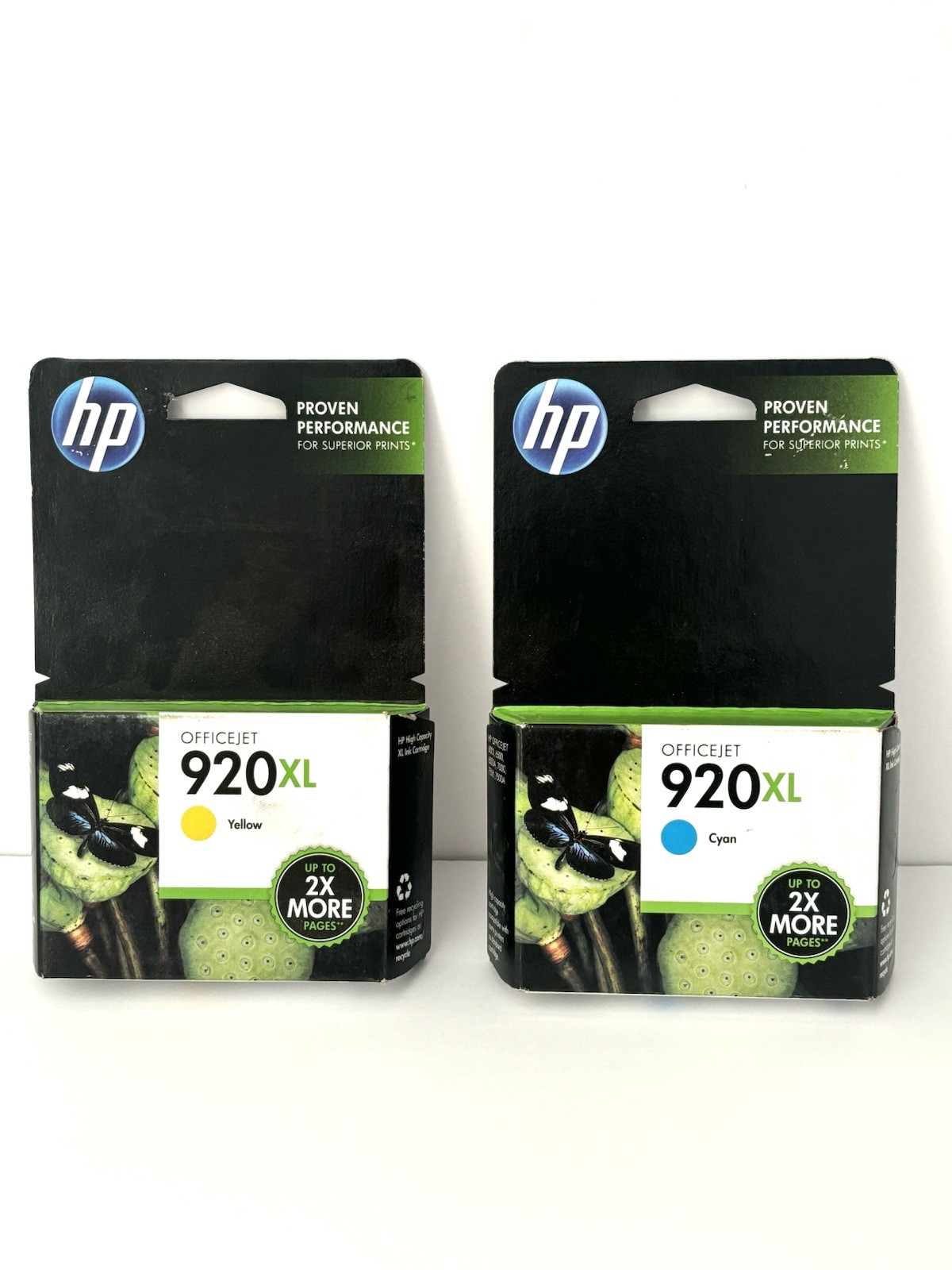 Genuine HP 920 XL Yellow & Cyan Ink Printer Cartridge New Exp 03/2015