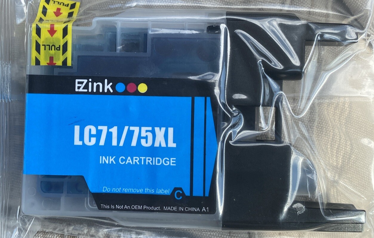 EZ LC71/75XL Cyan Ink Cartridge Factory Sealed New