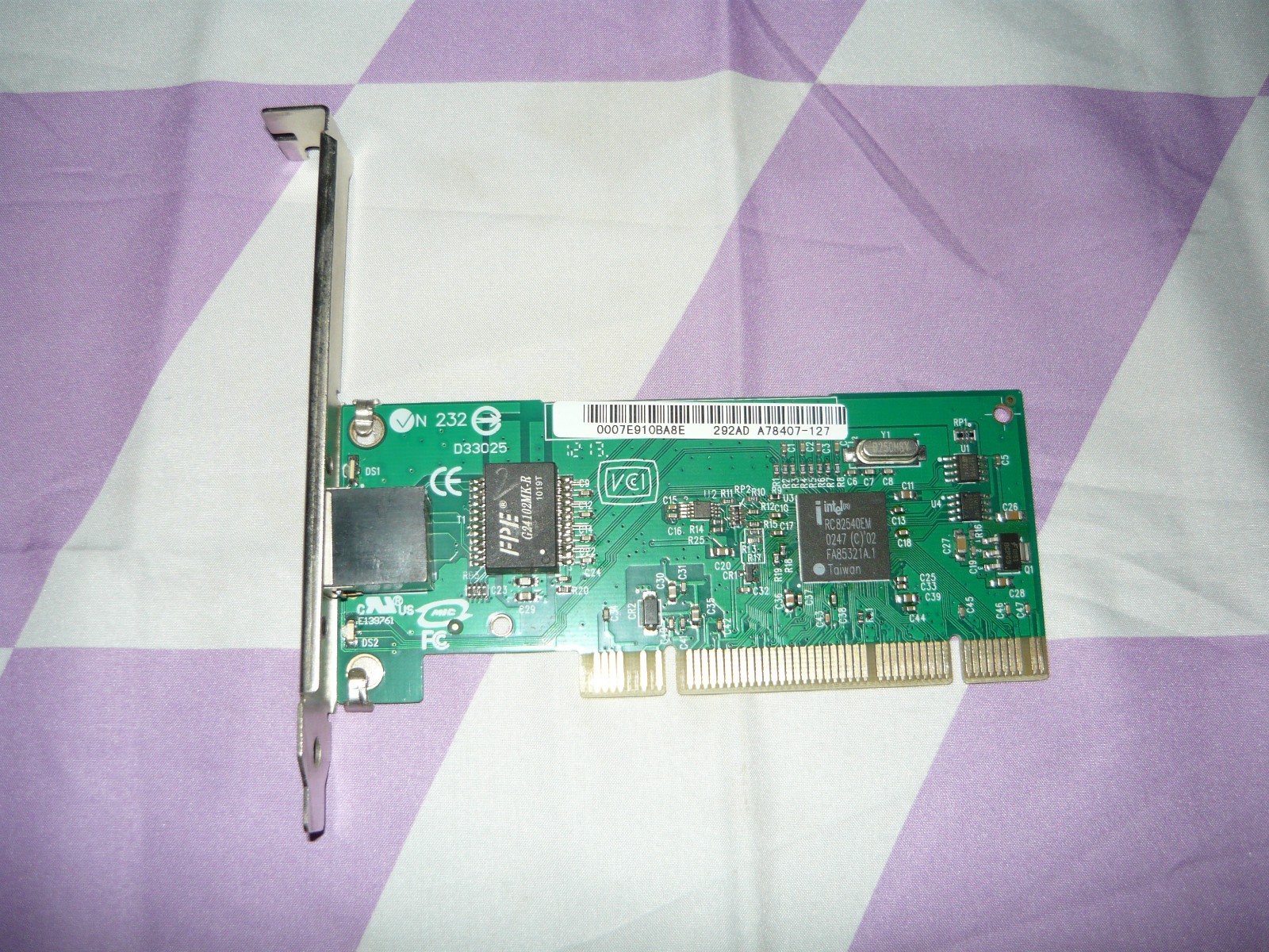 Intel 82540EM PCI Gigabit Network Card LAN Ethernet Used