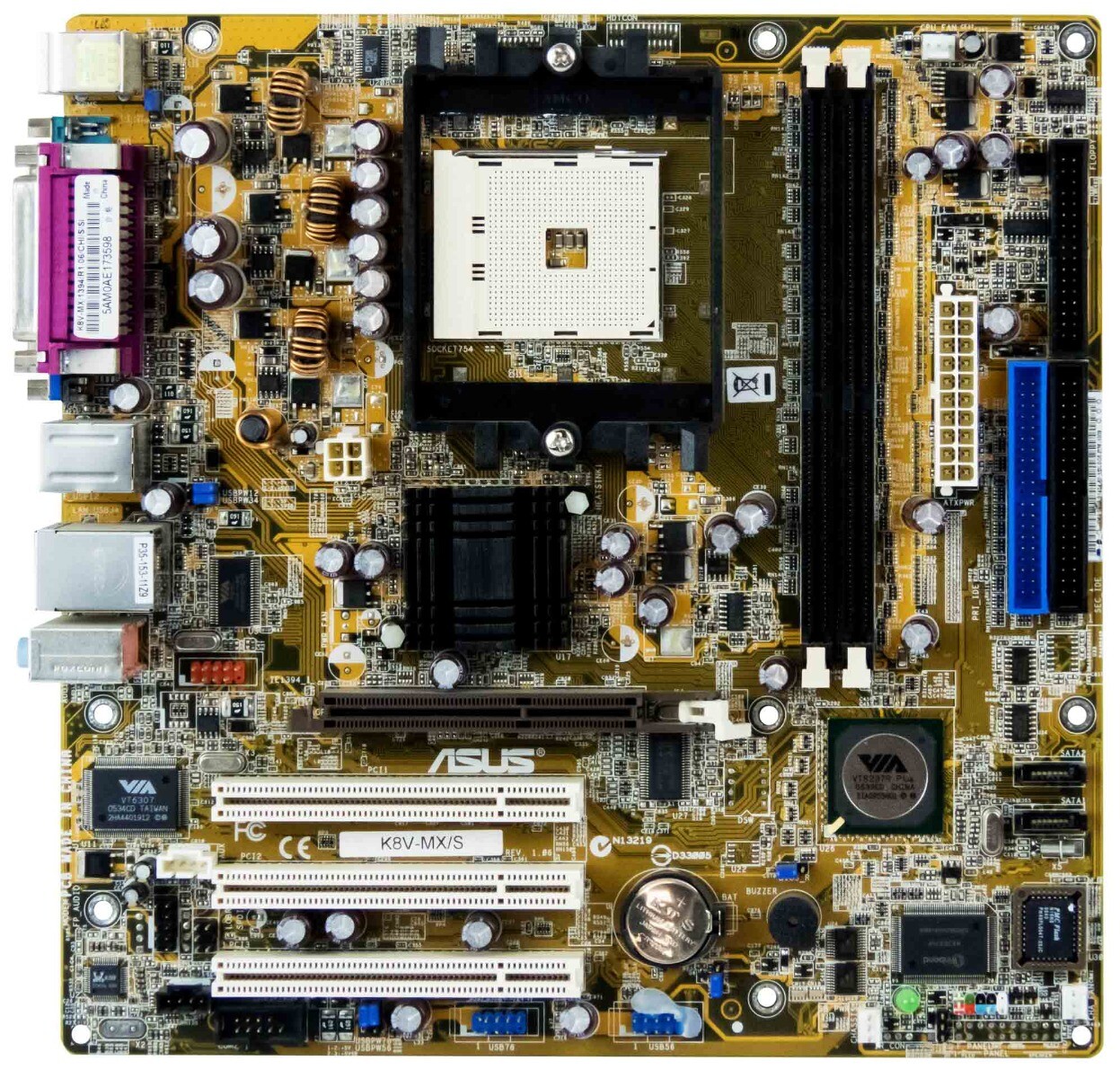 Mainboard ASUS K8V-MX/S Socket 754 DDR AGP PCI
