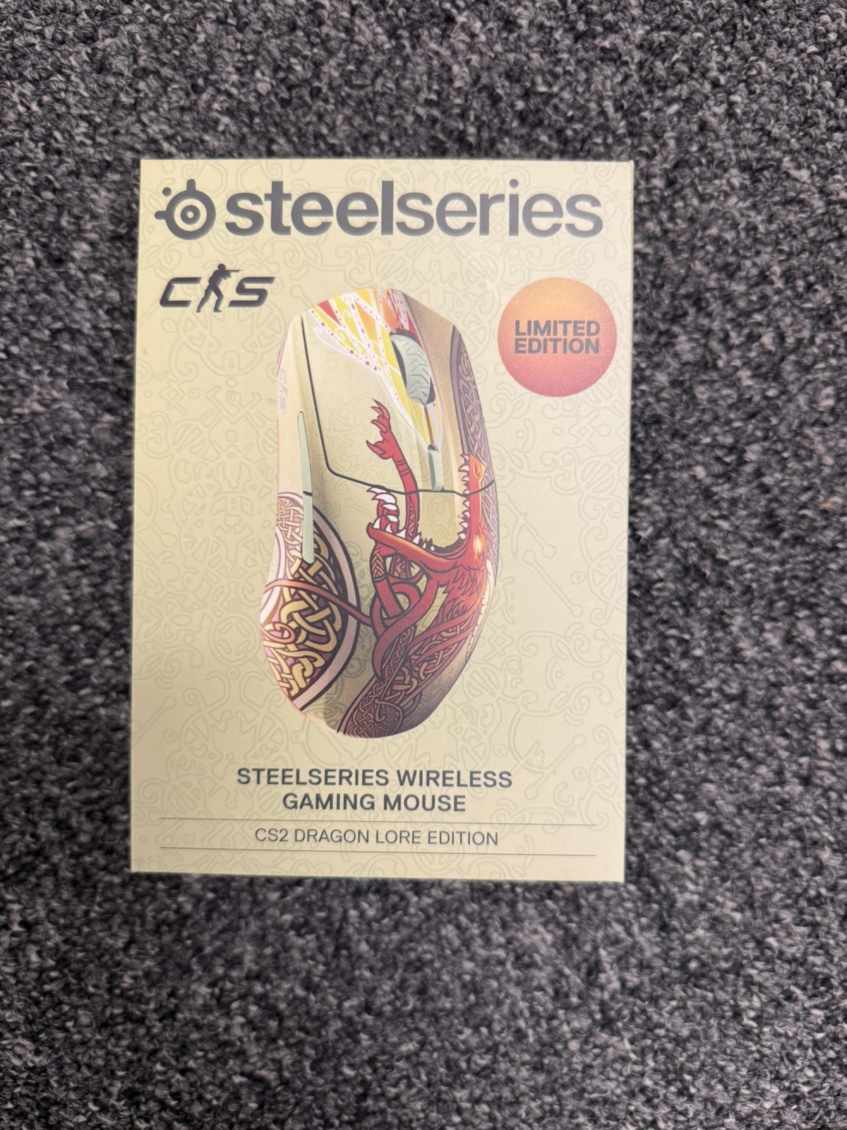 Steelseries CS2 Dragon Lore Edition Wireless Gaming Mouse 62614 New Limited ED