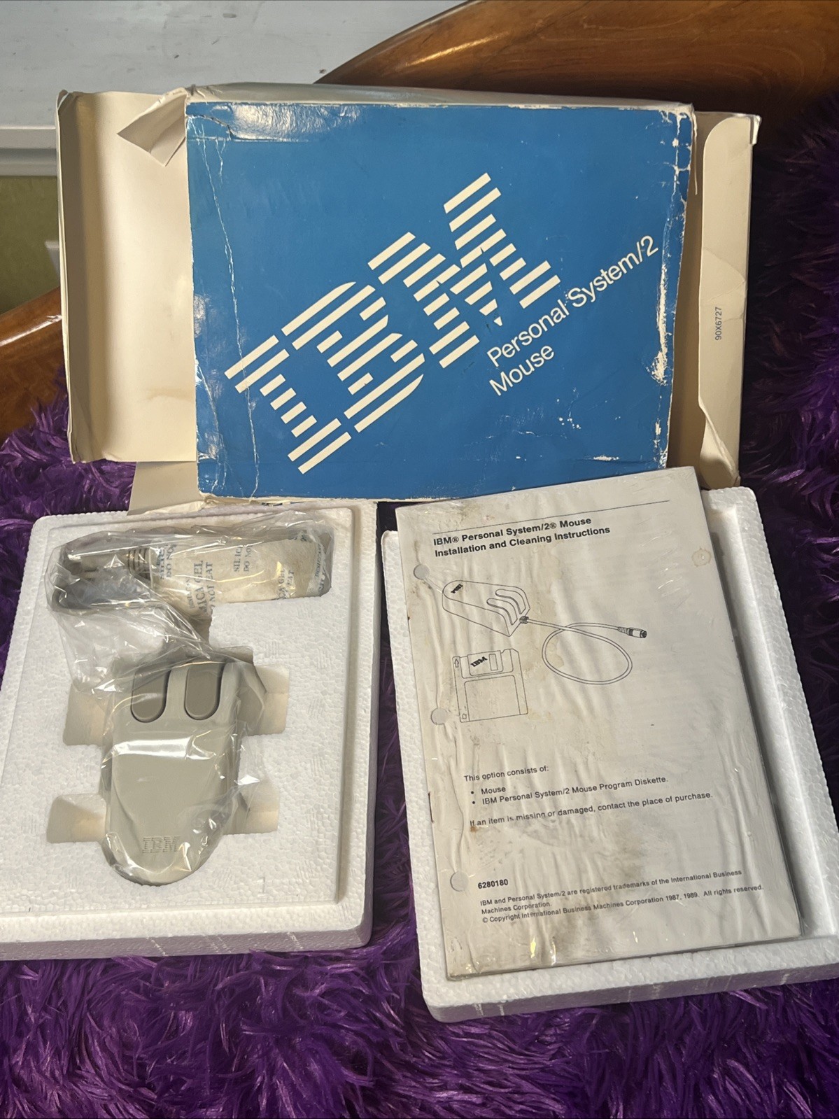 Vintage IBM Personal System 2 MOUSE OPEN BOX UNTESTED FOR PARTS  As Is
