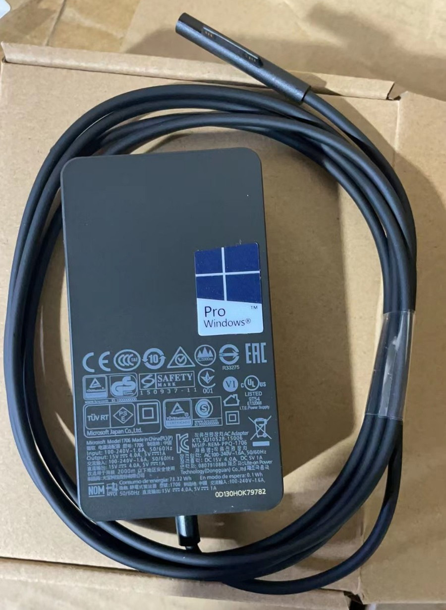 Genuine 65W Microsoft Surface Pro Book 1 2 3 4 5 6 7 X Adapter Charger 1706 1800