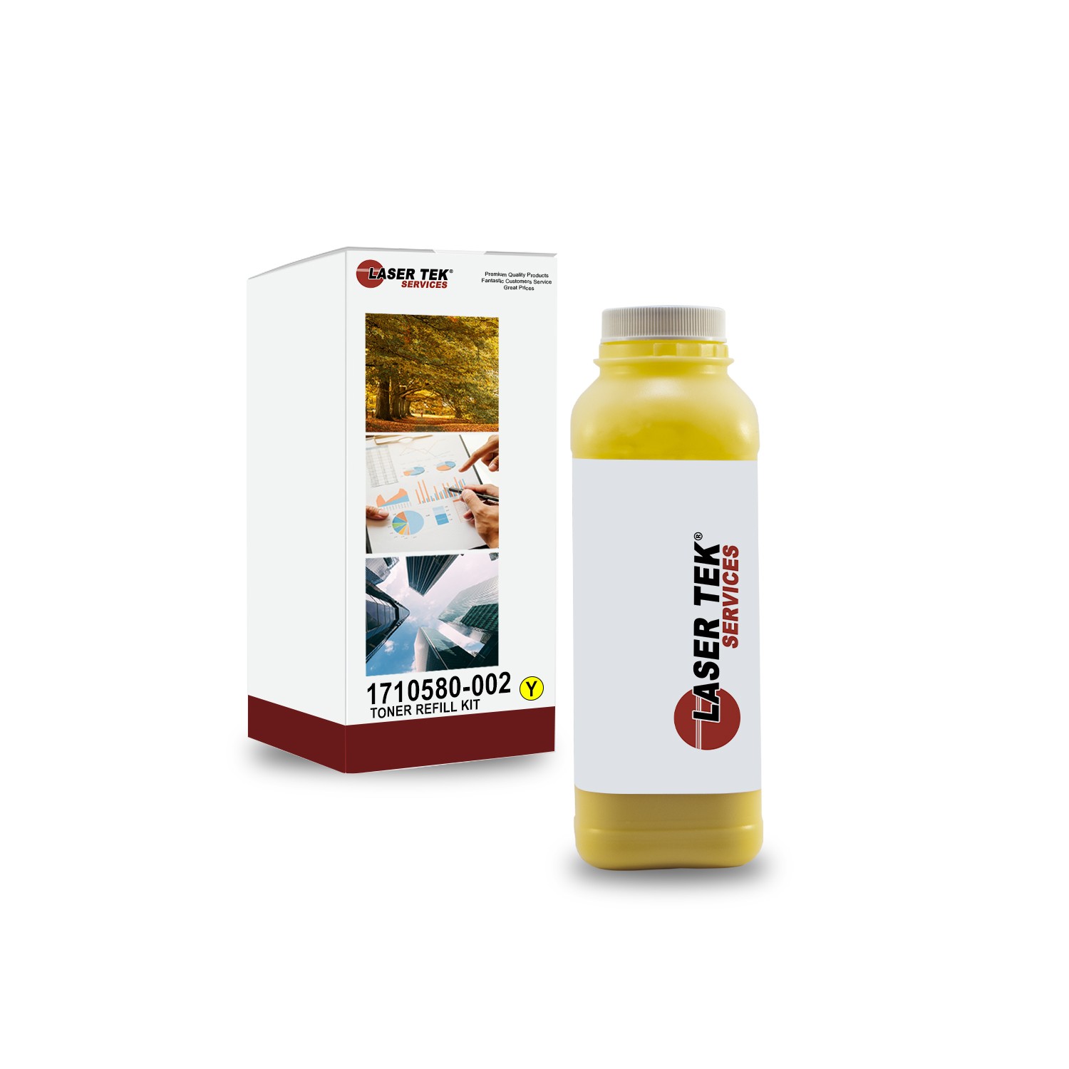 LTS 1710580-002 Yellow Toner Refill Kit Compatible for Konica 5430DL 5440DL