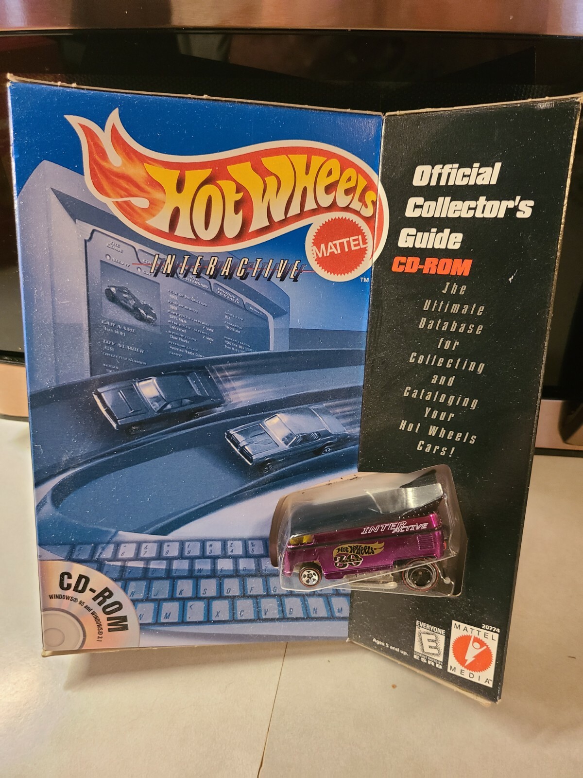 Hot Wheels Official Collector's Guide CD-ROM with Purple VW drag bus