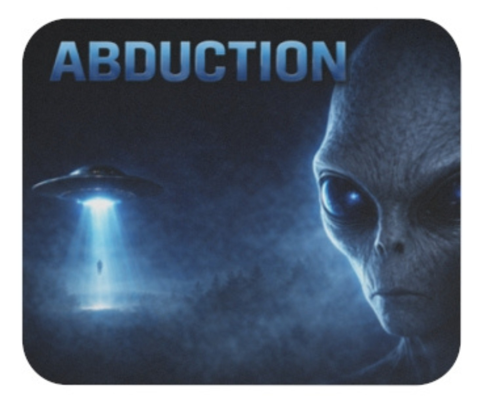 Alien Abduction Mouse Pad 9”x8” | UFO Paranormal Sci-Fi Desk Mat | Extraterrestr