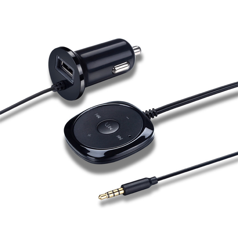 USA HIFI Car Bluetooth Music Receiver A2DP 3.5mm AUX Audio Jack Audio Adapter US