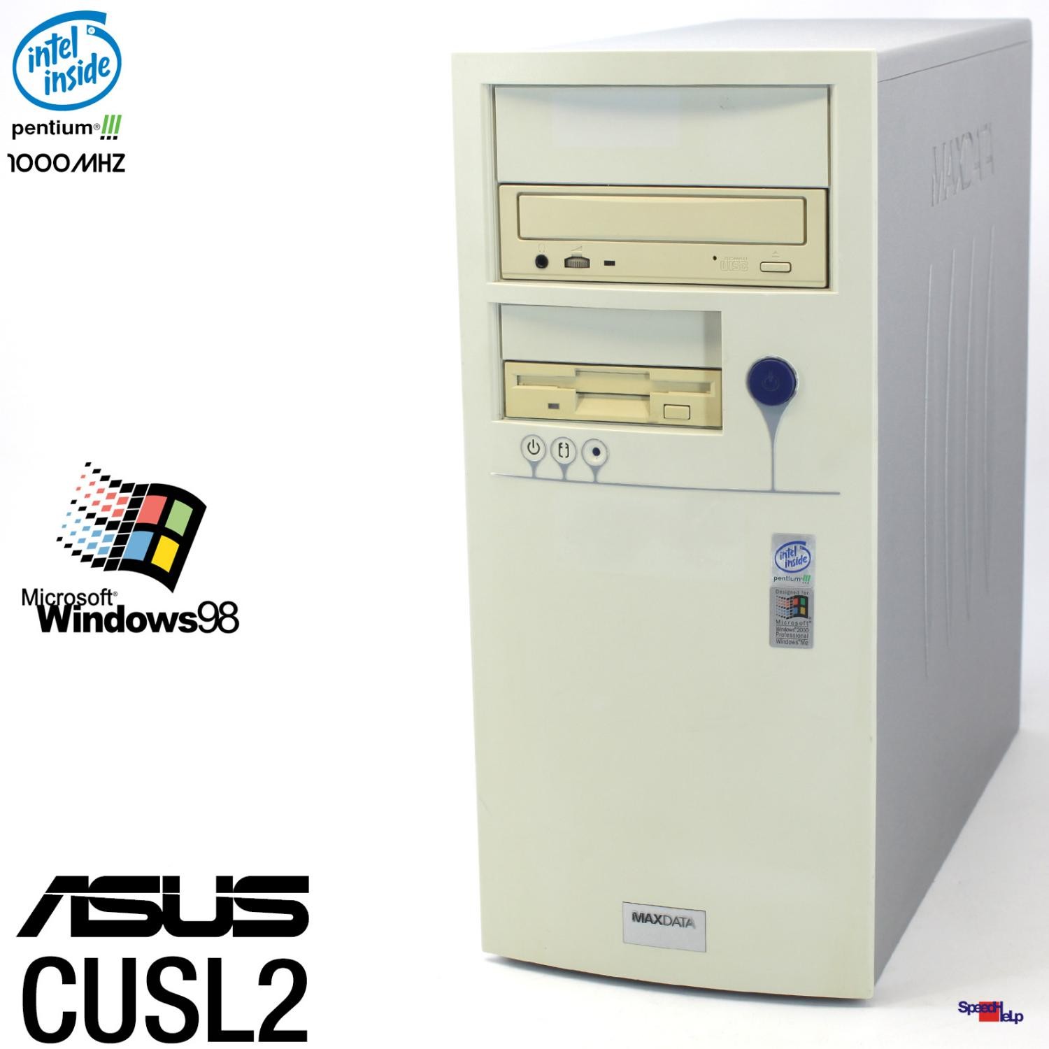 ASUS CUSL2 Pentium 3 III 1000MHz PC 256MB 40GB IDE Mini Tower Windows 98