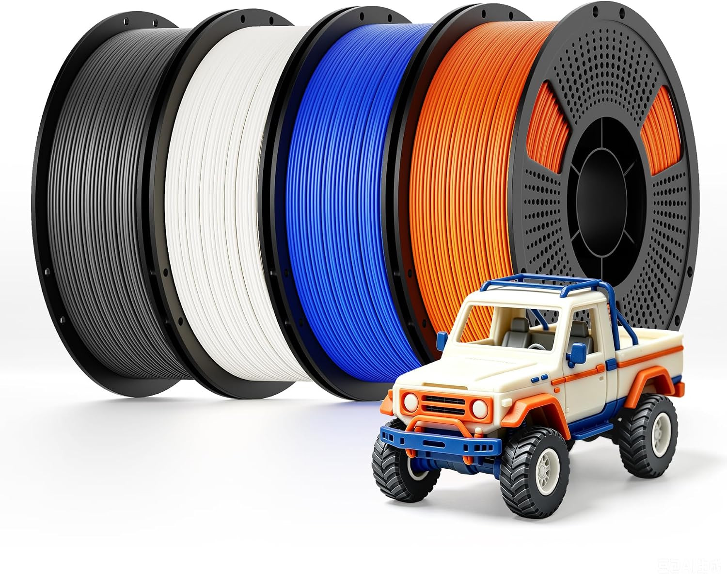 4Kg Elite PLA+ 3D Printer Filament Bundle, High Speed PLA+ 1.75Mm