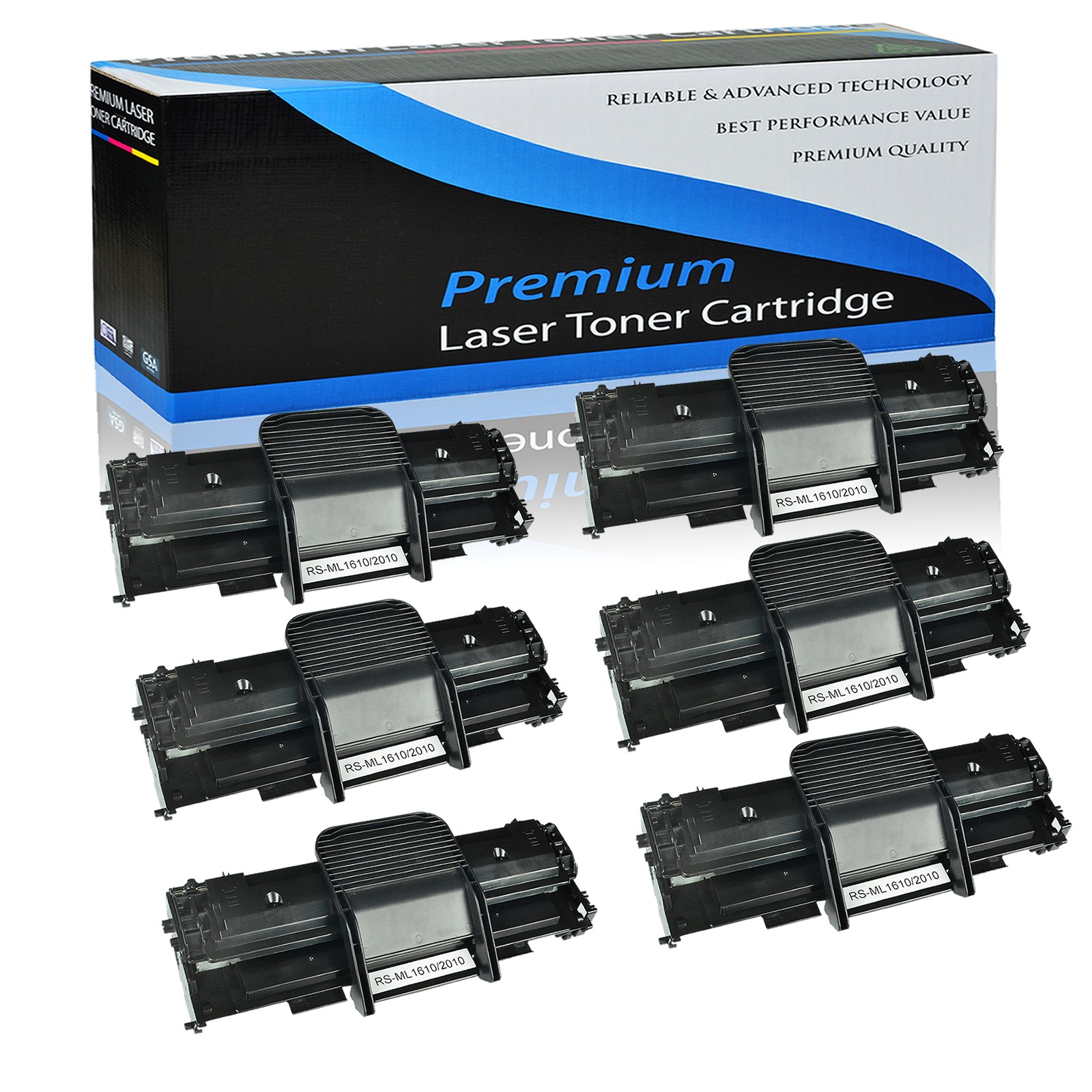 6PK ML-2010 Toner Cartridge for Samsung ML-2010P ML-2010D3 ML-2010PR ML-2010R