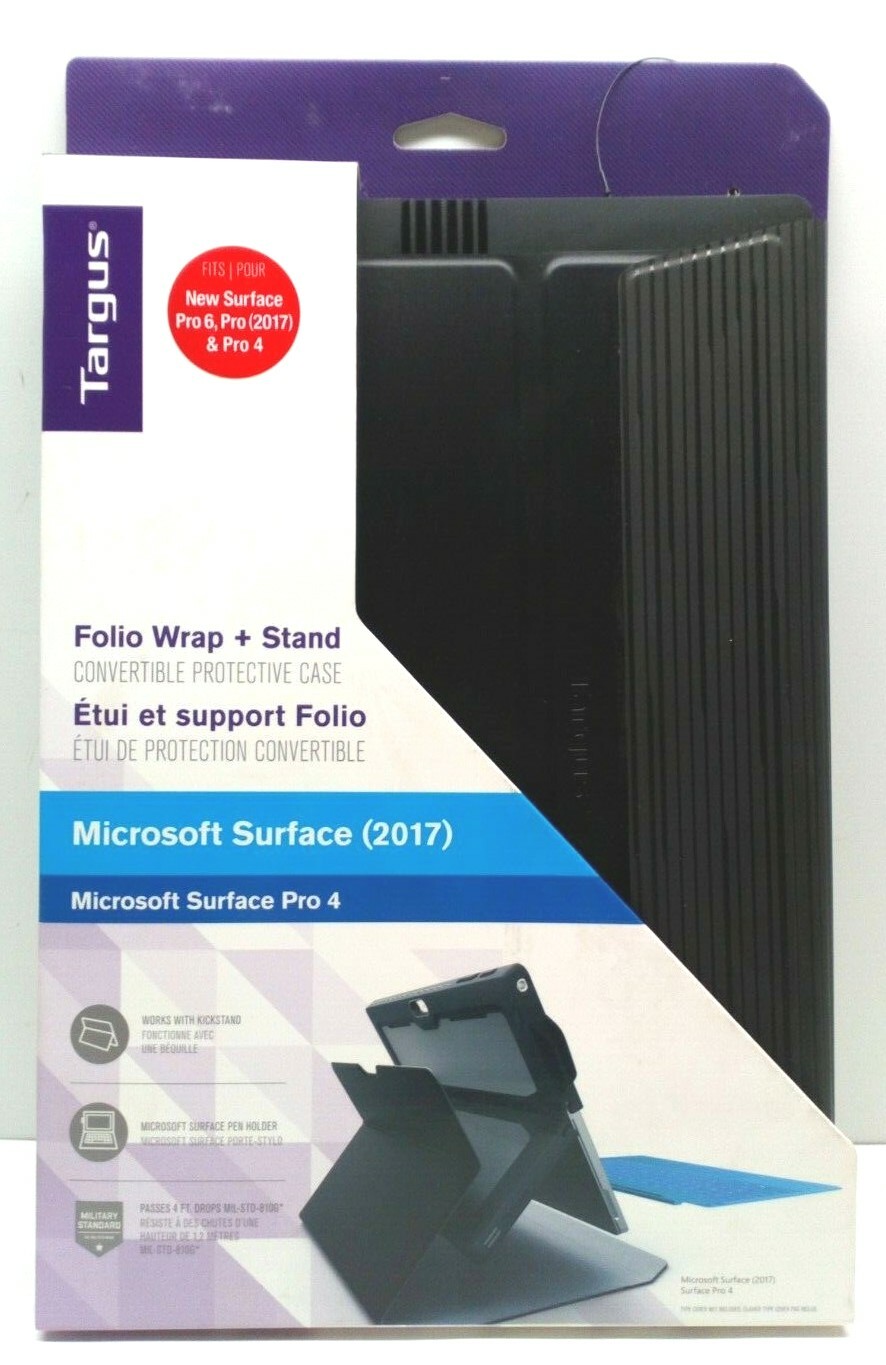 Targus Folio Wrap + Stand Microsoft Surface Pro 4 Case Black